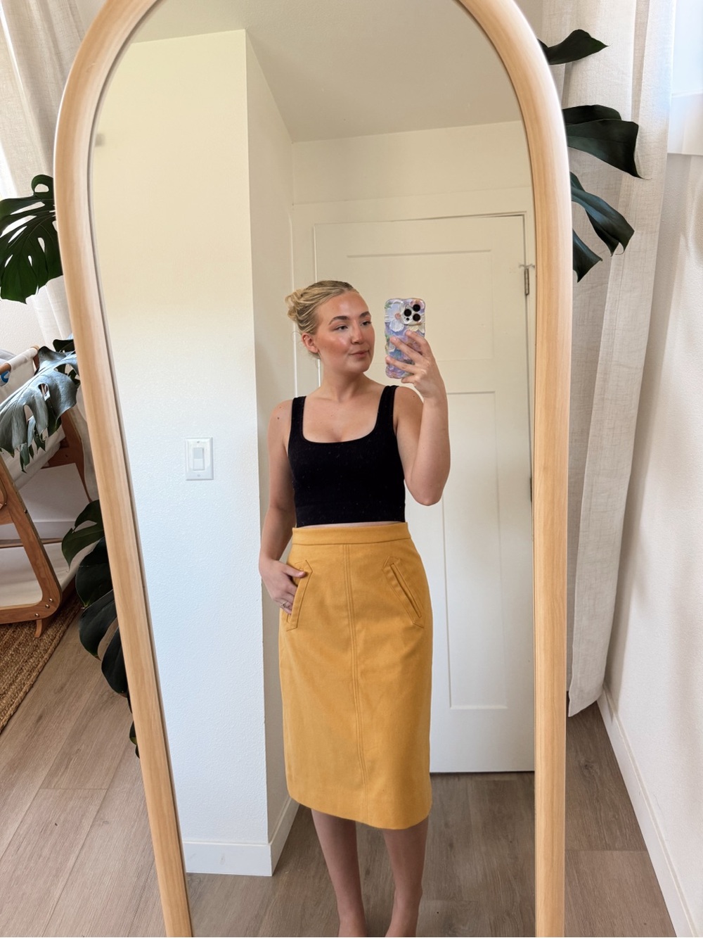 Pink Martini Mustard Yellow Pencil Skirt